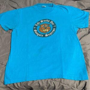 Supreme Life Sucks Die Gangsta Supreme T Shirt Blue Size Medium